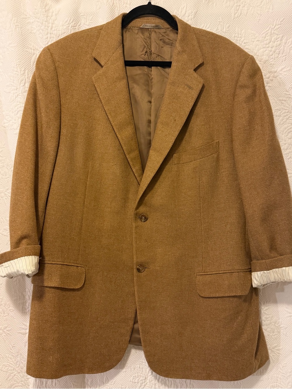 VTG 80s ERMENEGILDO ZEGNA Classic Men's Brown Wool-Blend Blazer Sz 40L